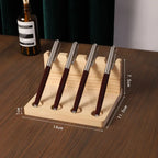 1PC Walnut Wood Multifunction Desk Organizer - Pen Holder, Phone Stand & Storage Solution for Office and School