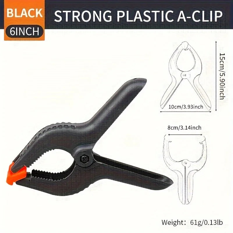 3/4/ 6/9 inch Plastic Nylon Adjustable Woodworking Clamps Wood Working Tools Spring Clip Carpentry Clamps Outillage Menuiserie