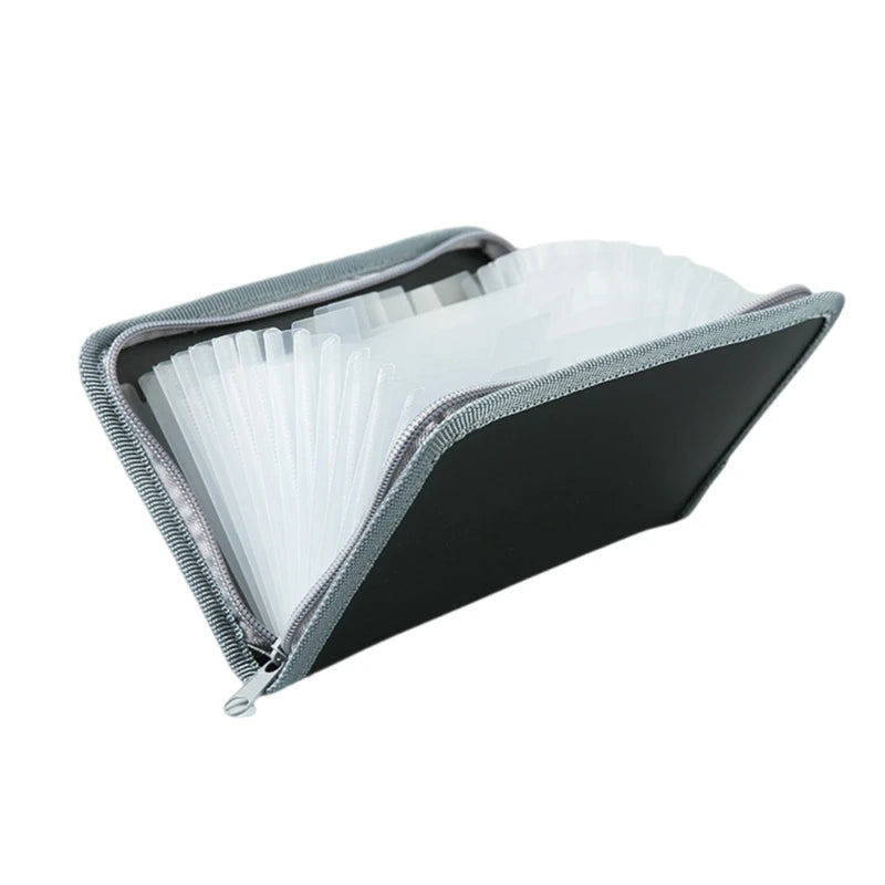 Small Expandable File Folder Zippered Accordion Folder 13 Pocket Receipt Coupon Organiser for Receipts, Coupons and Tickets