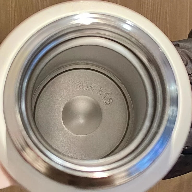 316 Stainless Steel Insulated Water Bottle with Cup Portable Vacuum Flask for Outdoor Activities Handheld Tumbler Keep 24Hr Cold
