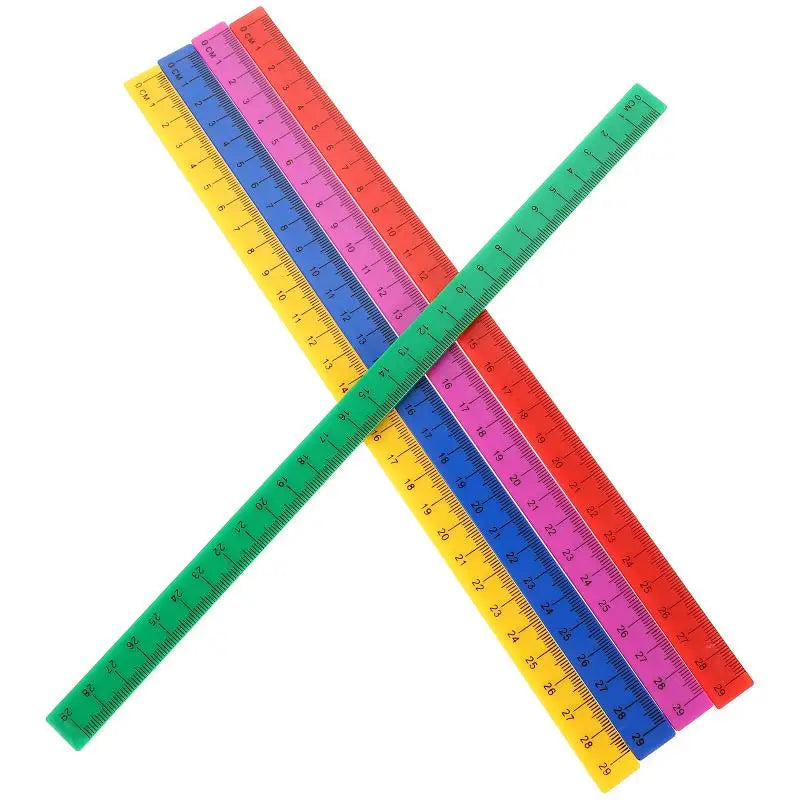 5 Pcs Plastic Magnetic Ruler Novelty Rulers Student Accessory with Centimeters for Students Flexible Work