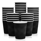 25/50PCS Disposable Corrugated Paper Cups Double-layered Coffee Hot Tea Milk Beverage Paper Cups Party Drinking Accessorie