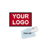 1PC 8x5cm Custom Name Tags Embroidered Patch Personalized Stripes Badge Number  Text Badge Iron On Backing Hook & Loop Backing