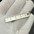 High Quality Portable Stainless Steel Mini Ruler Anti Lost Small Size Metal Ruler Keychain Mini Straight Ruler School Supplies