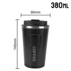 Thermo Cafe Double Stainless Steel Coffee Mug for Tea Water Coffee 380/510ML Leak_Proof Travel Thermo Cup Car Thermos Mug