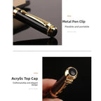 Metal Fountain Pen Business Black Heavy Feel Calligraphy Practice Pen Signing Pen High End Business and Student Use