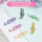 30/50/100PCS  Paper Clips Cute  Musical Note Paperclip Multicolor Metal Bookmarks for Music Enthusiast for Party Invitation Card