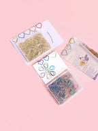 100 Heart-Shaped Metal Colorful Paper Clips, Note Card Bookmark Clips, Creative Office Supplies, Stationery Gifts for Friends