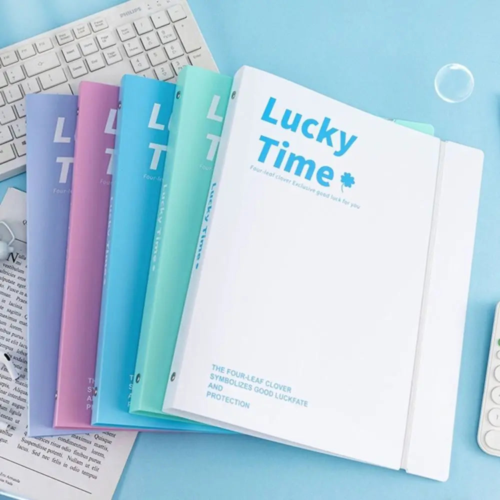New PP A4 File Folder 3 Hole Dustproof Binder Folders Large Capacity Waterproof Loose-leaf Folder School Supplies