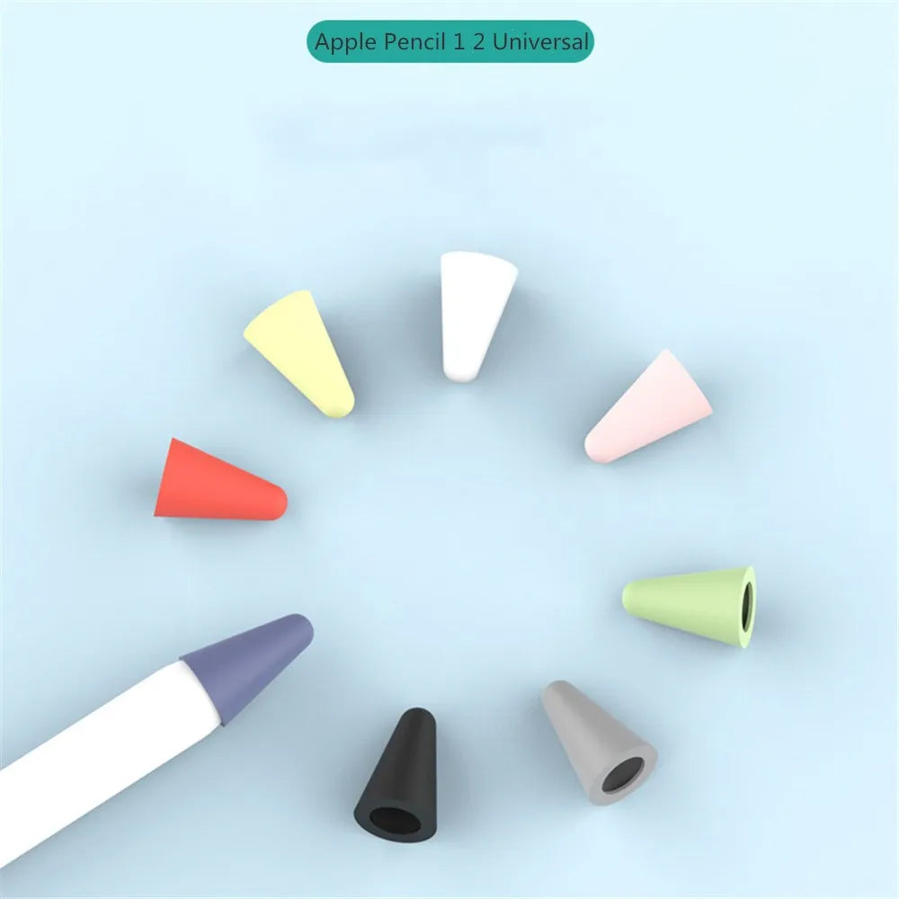 8pcs Soft Silicone Nib Cover For Apple Pencil 1 2 Tip Case Sleeve For Apple Pencil 1st 2nd Gen Touchscreen Stylus Pen Nib Case