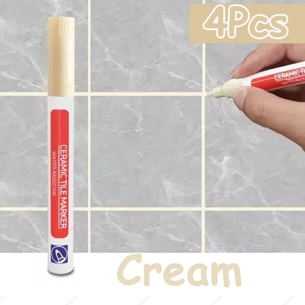 10 Colors 1/2/4/10Pcs Floor Tile Marker Pen Wall Grout Pen Waterproof for Ceramic Kitchen Bathroom Seam Paint Gap Repair Tools