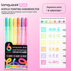 Languo 6/24/36/54/72/90 colors Acrylic Painting Handbook Pens Multi-Color Gel Pen Student Neutral Pen Writing Marker Stationery