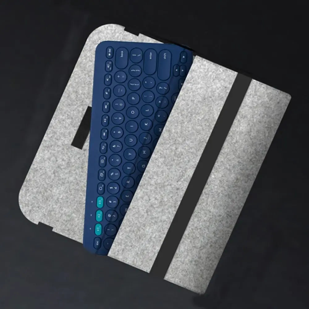 Felt Wireless Keyboard Storage Bag Dustproof Anti Shock Carrying Case Lightweight Portable for Logitech K380 K480 K580 K780