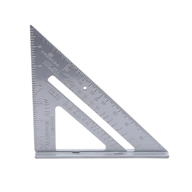 Triangle Ruler Aluminium Alloy Carpenter Set Square Angle Woodworking Tools 7Inch Measurement Tool Try Square Triangular Metric