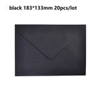 20pcs White Black Kraft Paper Envelopes for Wedding Invitation Greeting Card Black Postcard Photo Packing Paper Gift Envelope