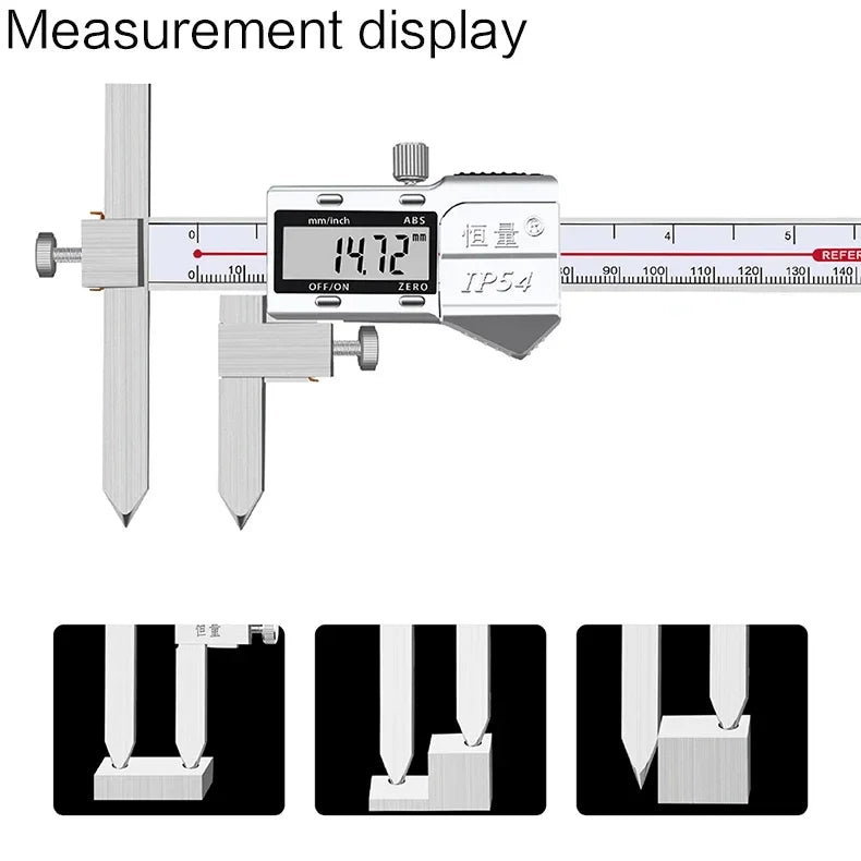 Round Hole Center Distance Digital Caliper 10mm 20mm Cone Probe Measuring Hole Center Distance Hole Distance Center Line Caliper