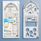 Multi -function Ruler Set Drawing Geometry Protractor Spirograph Ruler Students Mathematics Drafting Tools
