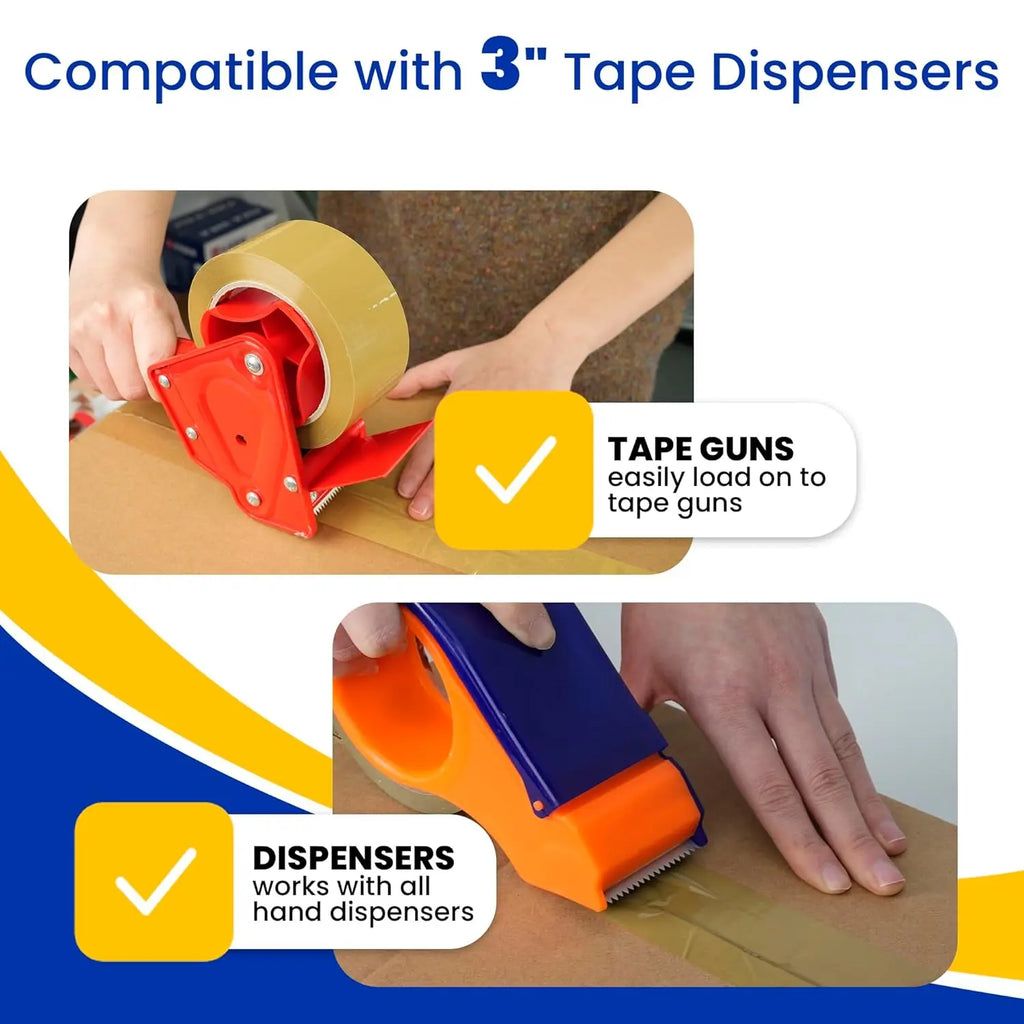 Low Noise Brown Packing Tape 72 Yards Extra Length,  Secure Sticky Brown Tape for Moving, Shipping, Sealing
