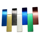 20pcs Laser Engraving Name Badge Holder Round Corner Stainless Steel Badge Blank Material 70x20mm
