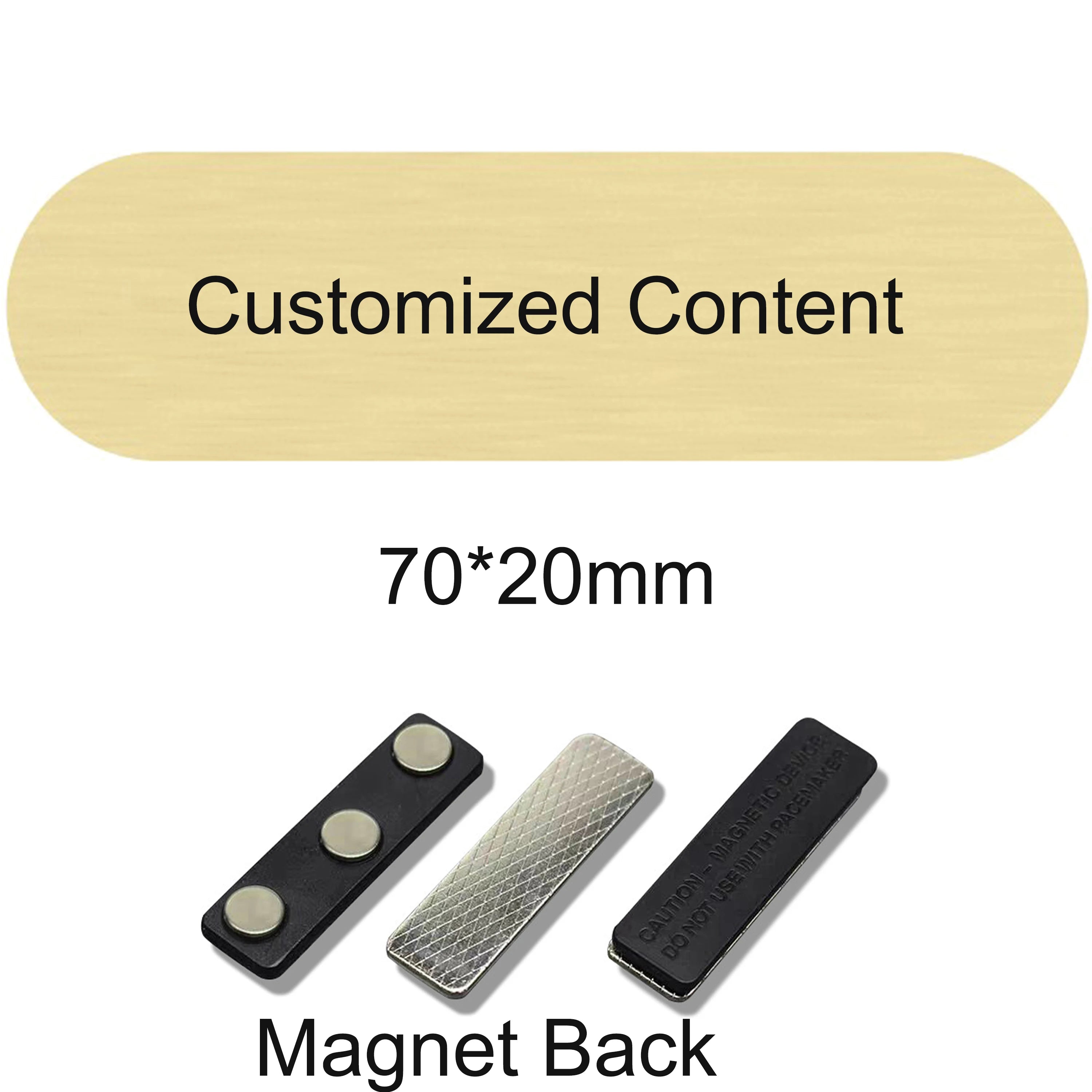 Customized Brooch Pin Personalize Engrave Your Text Logo Business ID Plate Copper Letterbox Mailbox Tag Name Badges