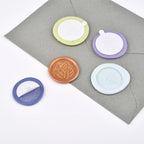 50Pcs Wax Seal Stamp Double-Sided Adhesive Stickers Round Discs Stamp Adhesive Tape DIY Envelope Cards Label Wax Sealing Sticker