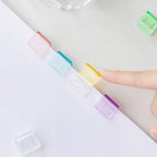 Candy Color Push Paperclip Pusher Transparent Test Paper File Storage Clip Bookmark Student Stationery School Office Supplies