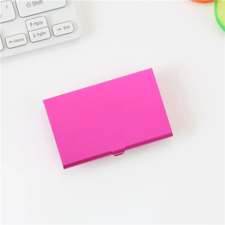 Business Aluminum Alloy Business Card Box, Portable and Portable, Credit Card Box, Colorful Metal Small Business Card Holder