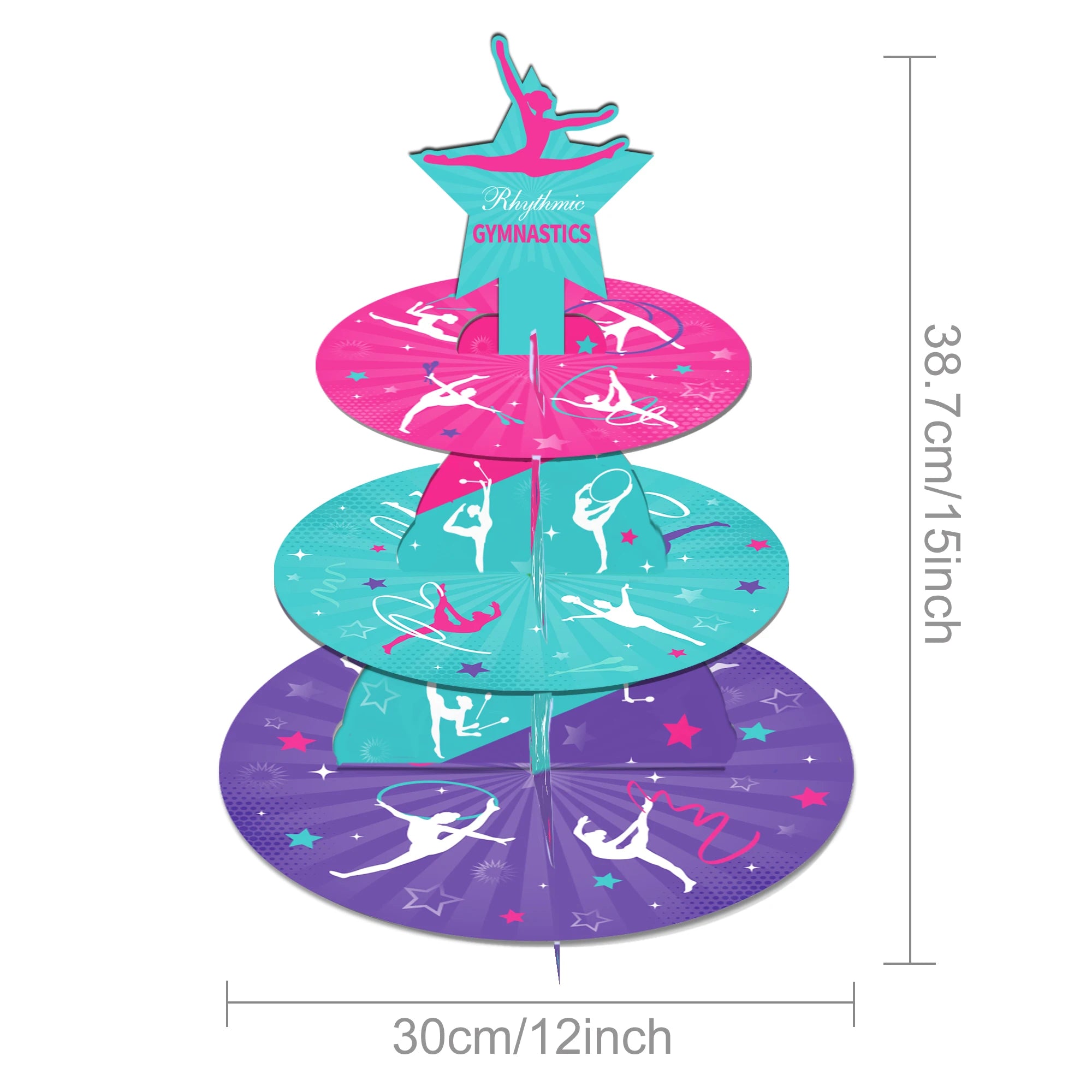 Gymnastics Disposable Tableware Cupcake Holder Plates Napkins TableCloth Banner For Birthday Party Dinnerware Party Supplies