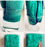 Coral Velvet Towel 80/20 Polyester Brocade Microfiber Long Hair Self-Weight Water Collection Polishing Towel 1200 Grams Of Pumi