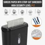 Home Office Paper Shredder-10-Sheet Strip Cut with 3.17-Gallon Basket - P-2 Security Level - CD & Credit Card Shredder - Durable & Fast - Jam Proof System - ETL Certified