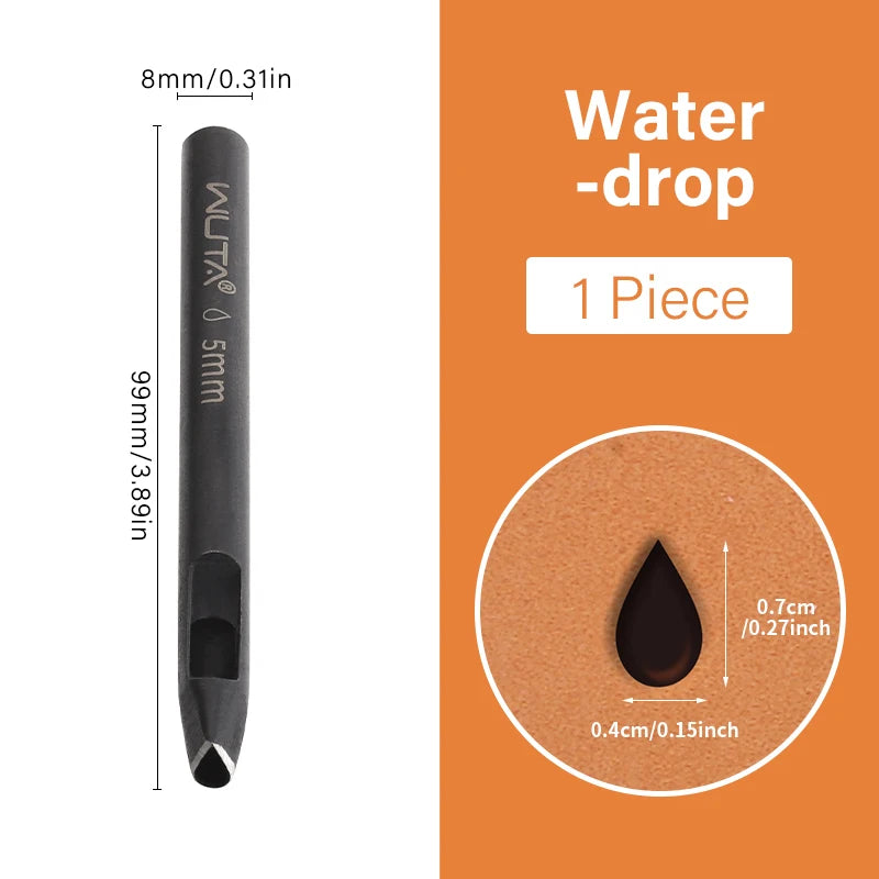 WUTA 5mm Flower Leather Belt Hole Puncher Leather Hollow Punching Tool DIY Craft for Leather Watch Band,Fabric,Plastic,Paper 1pc