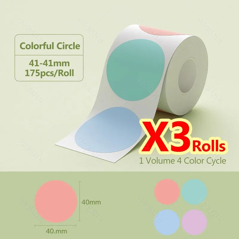NiiMBOT B21 B1 Round Sticker Labels Sticker Self-adhesive Waterproof Thermal Label Paper For Niimbot Mini Portable Label Maker