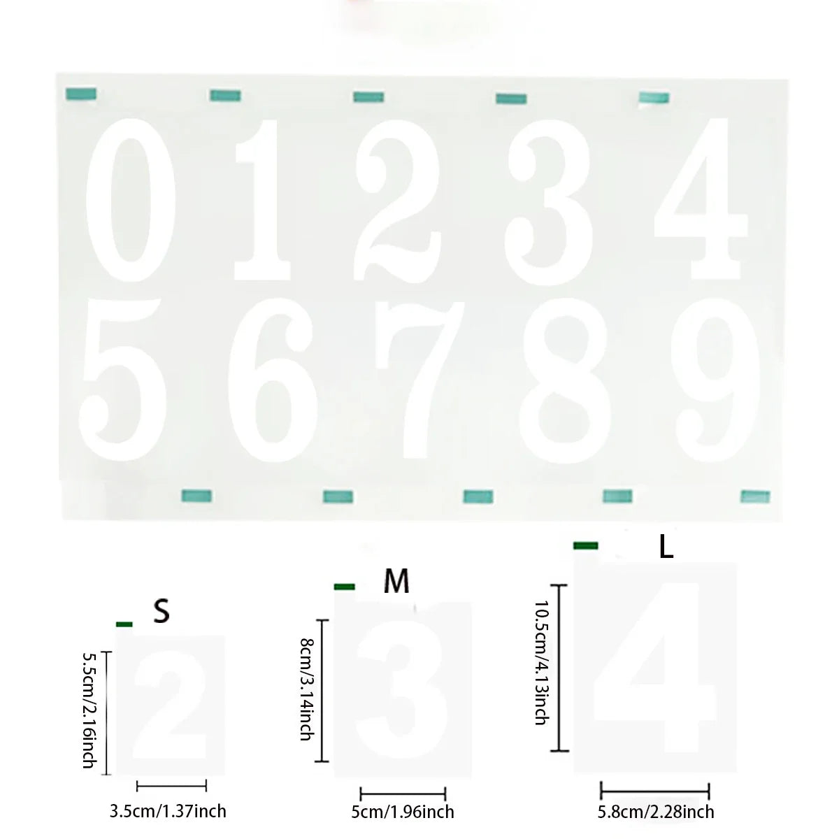 Reflective Digital stickers mailbox stickers and Reflective digital labels to mark house numbers and home office address numbers