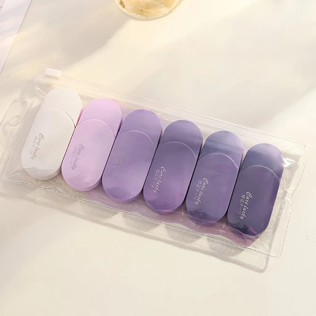6pcs/set Correction Tape Cute Portable and Compact Belt With Affordable Set Stationery Back to School Office Supplies