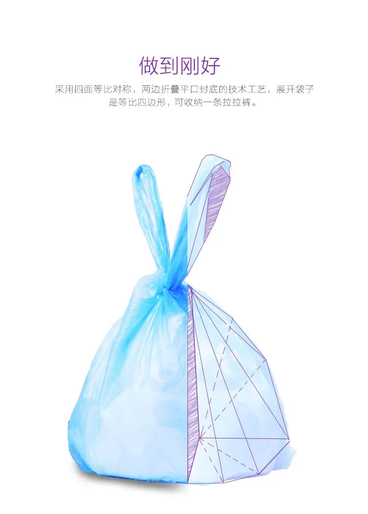 Scented Diaper Disposal Bags Fragrant Nappy Sacks Boxed Pull-Out Design Baby Odor Control for Nursery Diaper Pail Trash Can