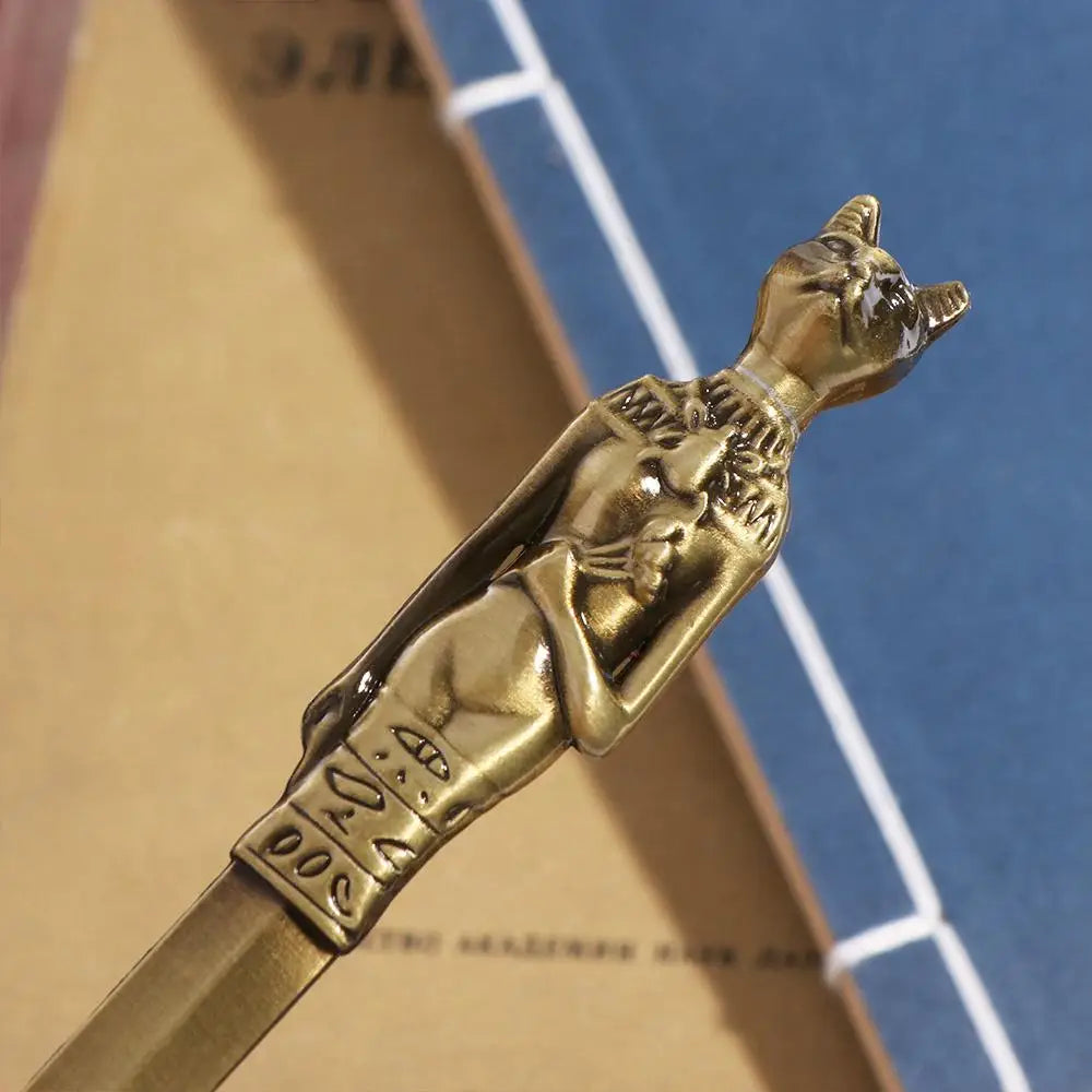 Egyptian Pyramid Pharaoh Envelope Opener DIY Crafts Tool Letter Opening Tool Express Opener Metal Zinc Alloy Exquisite Gift