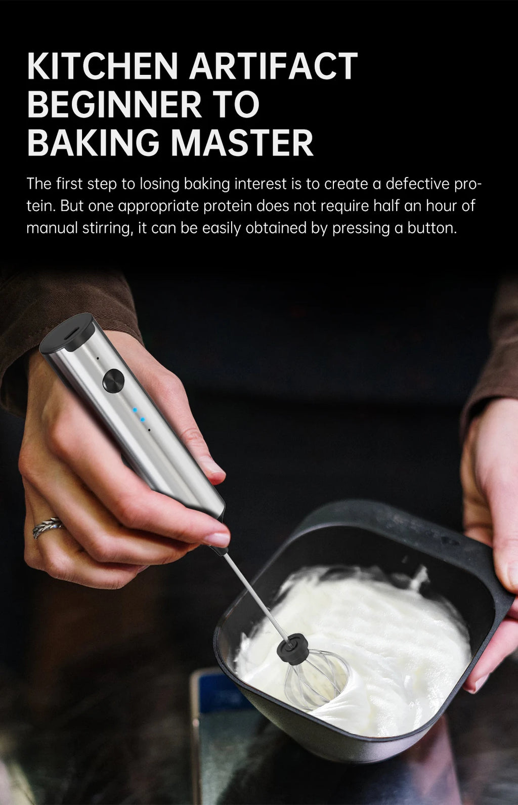 Wireless Electric Mini Milk Frother Coffee Whisk Portable Egg Beater Blender Kitchen Cooking Stirrer handheld wireless whipper