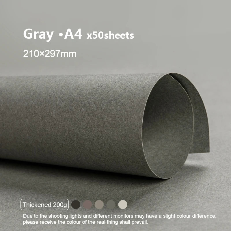 A4 Colored Cardstock 50sheets Thickened Hard Paper 200 gsm Card Stock Colorful Drawing Paper for DIY Art Card Making Scrapbook