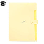 A4 Organ Folder 5 Layers Macaron Colors File Manager Storage Simple Folder for Student School and Office Stationery Supplies