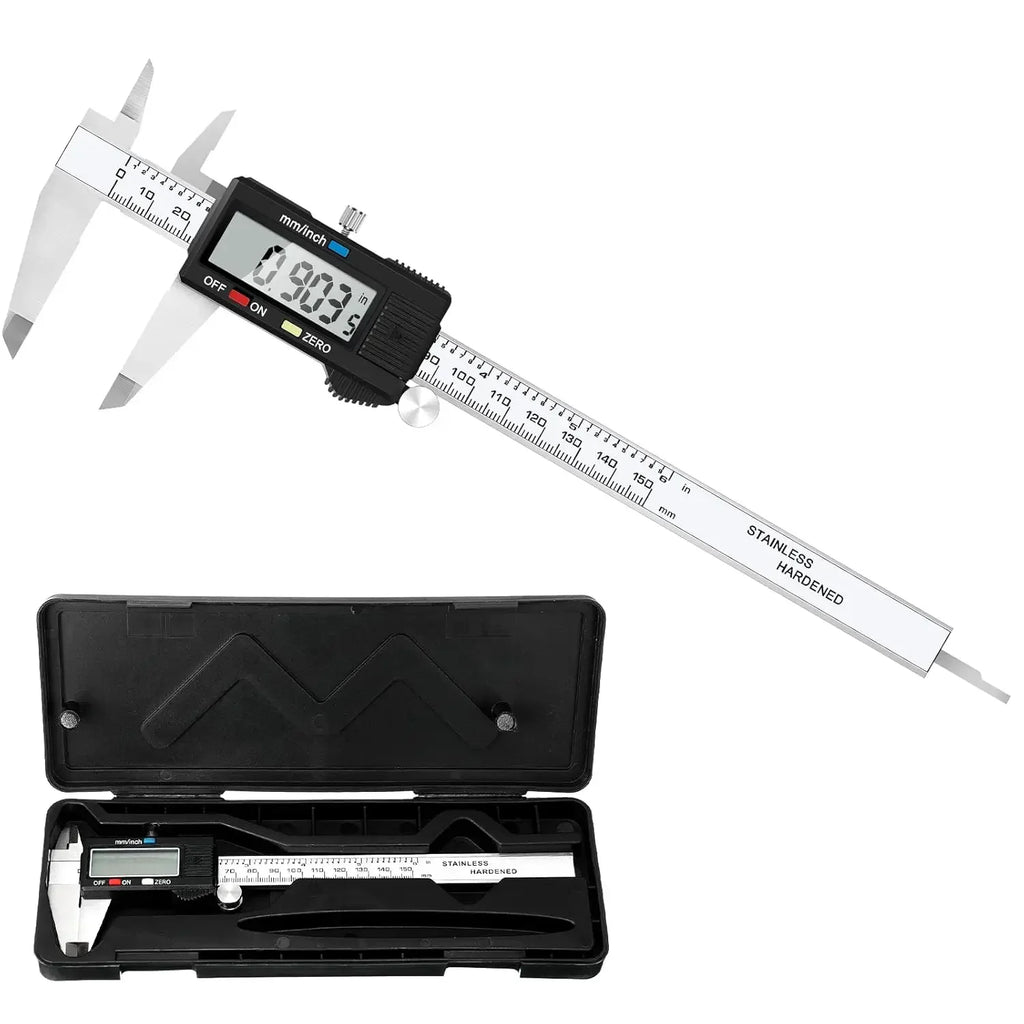Electronic Digital Caliper, Inch and Millimeter Conversion, LCD Screen Display 0-6” Caliper Measuring Tool, Auto Power Off