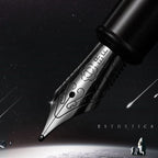 HERO Black Forest Metal Fountain Pen Titanium Black Extra Fine Nib 0.38/0.5mm Students Practice Calligraphy Writing Gift Pen