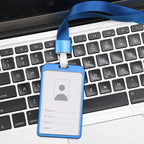 Fashion Card Cover Women Men Aluminum Alloy Work Name Card Holders Business Work Card ID Badge Lanyard Holder Metal Bags Case