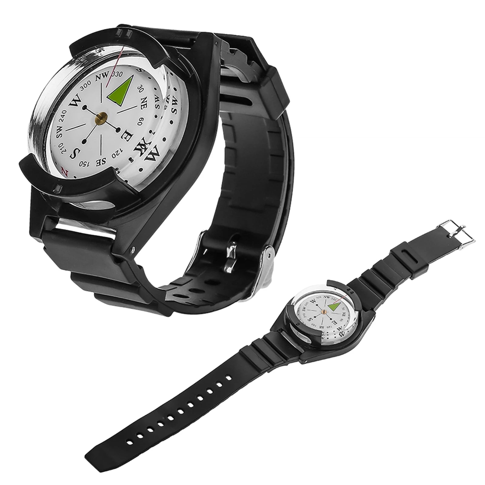 Wristwatch Compass, Wristwatch-Style Compass, Outdoor Mini Lightweight Wristwatch ABS Rubber Strap Tool Accessory Wristband