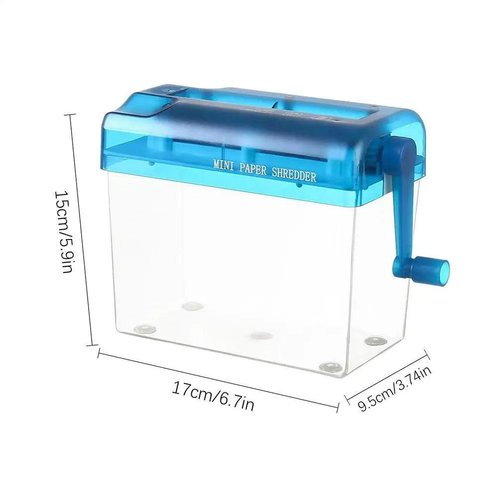 Small Paper Shredder Manual Document Shredder Household Paper Shredding Solution Household Small Mini Paper Shredder Tool