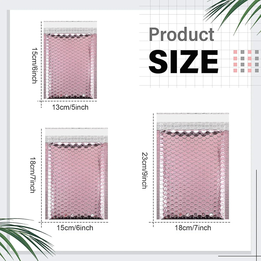 50pcs Envelopes Shipping Packaging Bags Holographic Mailer Laser Small Business Supplies Bubble Envelope Mailers Mailing Office