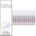 1/3/6/12Pcs Colorful Permanent Paint Marker Waterproof White Markers Tire Tread Rubber Fabric Paint Metal Paint Marker Pens
