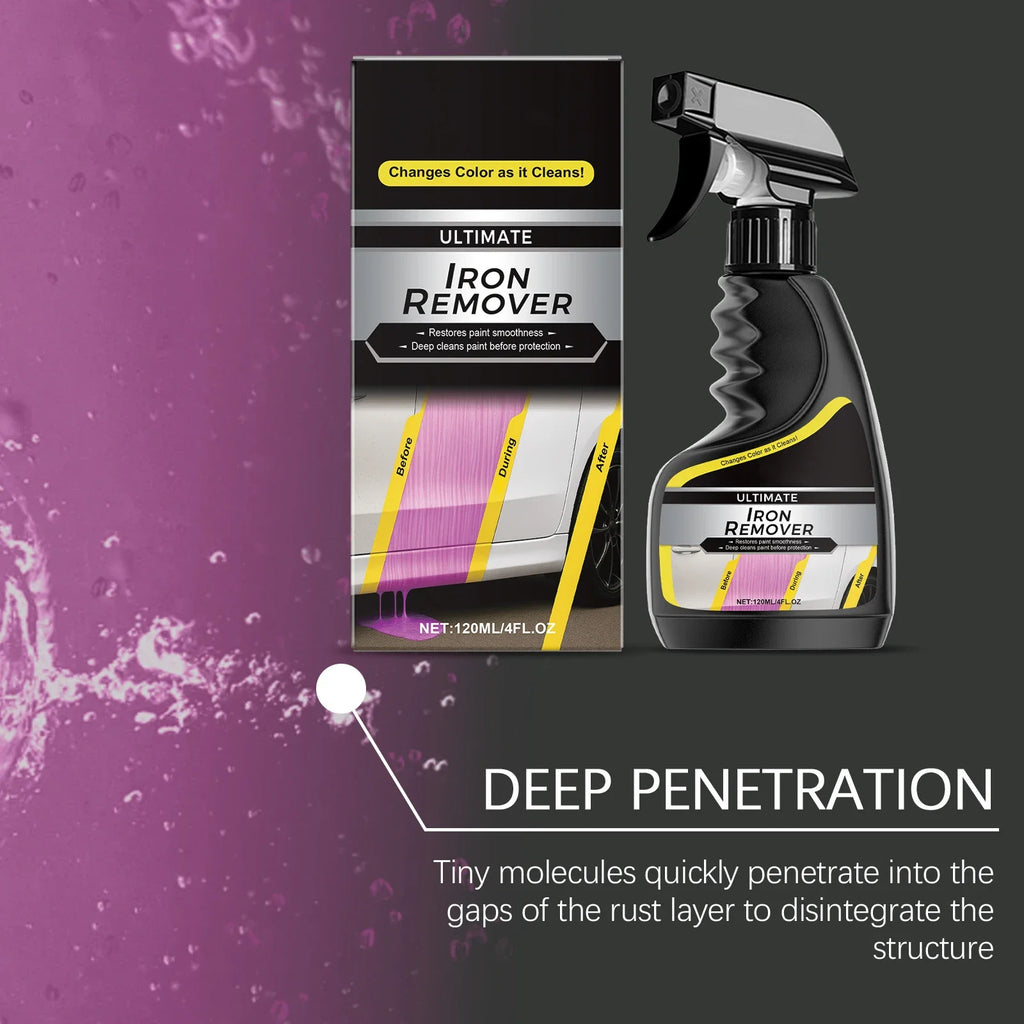 Car rust remover car wheel care quick remover car exhaust pipe rust removal spray cleaning metal iron powder