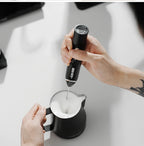 MHW-3BOMEBR Rechargeable Milk Frother Handheld Electric Foam Maker Stainless Steel Whisk Drink Mixer Foamer for Latte/Cappuccino
