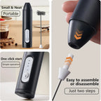 Electric Milk Frother Rechargeable Milk Foam Maker 3 Speeds Coffee Mixer Egg Beater Handheld Foam Maker Tools For Coffee Milk
