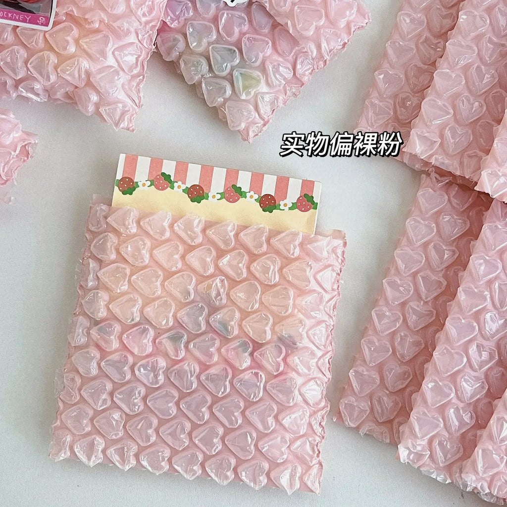 10Pcs Heart Shaped Bubble Mailers Padded Envelopes Packaging Bags For Business Bubble Mailers Shipping Packaging Bag
